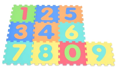 Covoraş pentru copii Moni Puzzle Numbers Multicolor, 32x32x1 cm, 10 buc. cumpăra în Chișinau. Foto 1