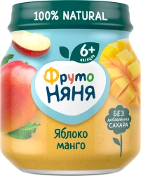 Piure ФрутоНяня din mere-mango (6 luni+), 100 g cumpăra în Chișinau. Foto 1