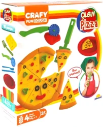 Набор для лепки Crafty Dough Crazy Pizza, 10 элементов купить в Кишиневе. Фото 1