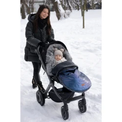 Зимний чехол для коляски Caretero Aspen Black, 95x45 см купить в Кишиневе. Фото 6