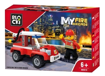 Set construcție Blocki MyFireBrigade Mașina de Pompieri, 84 elemente cumpăra în Chișinau. Foto 1