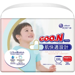 Подгузники-трусики GooN Plus XXL, (13-25 кг), 28 шт. купить в Кишиневе. Фото 1