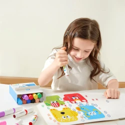 Set de markere Mideer lavabile cu vârf rotund și ștampilă, 6 buc. cumpăra în Chișinau. Foto 4