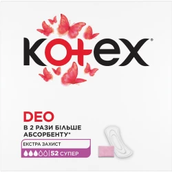 Прокладки Kotex Deo Super Liners, 52 шт. купить в Кишиневе. Фото 1