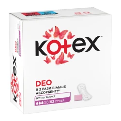 Прокладки Kotex Deo Super Liners, 52 шт. купить в Кишиневе. Фото 2