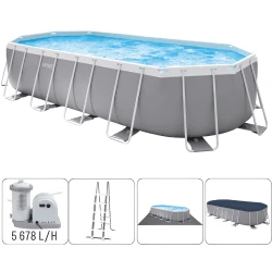 Bazin pentru copii Intex Prism Frame Oval + pompă de filtrare 5678 l/h, 18202 litri cumpăra în Chișinau. Foto 1