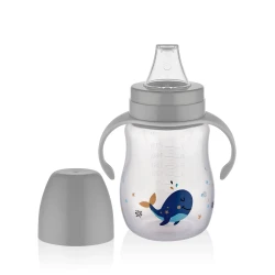 Бутылочка стеклянная для младенцев BabyJem Grey, 250 мл купить в Кишиневе. Фото 2