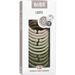Игрушка для коляски Bibs 12 Loops Vanilla & Sage & Olive купить в Кишиневе. Фото 2
