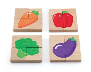 Развивающая игрушка Viga Magnetic Puzzle Block Fruit&Vegetables купить в Кишиневе. Фото 4