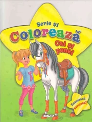 Carte de colorat Cai și ponei. Scrie și colorează Verde cumpăra în Chișinau. Foto 1
