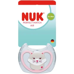 Suzeta ortodontica din silicon NUK Perfect Match Air Pisica, 18-36 luni cumpăra în Chișinau. Foto 2