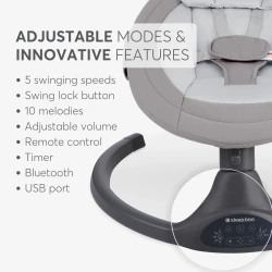 Balansoar Kikkaboo Codie Light Grey 2025 cumpăra în Chișinau. Foto 3