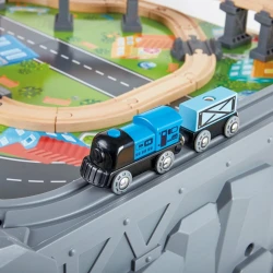 Железная дорога Hape c локомотивом и аксессуарами, 70 элементов купить в Кишиневе. Фото 4