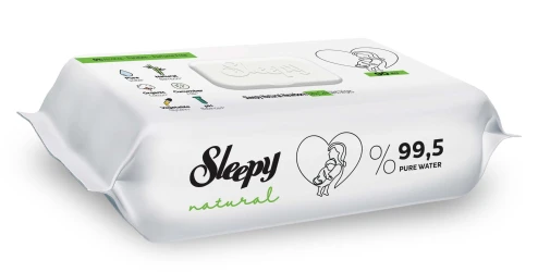 Влажные салфетки Sleepy Natural, 60 шт. купить в Кишиневе. Фото 1