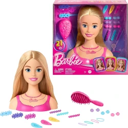 Cap de coafură Barbie HMD88, păr blond, 20 de accesorii cumpăra în Chișinau. Foto 4