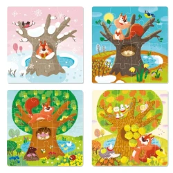 Puzzle Dodo 4 în 1 Anotimpuri, 72 elemente cumpăra în Chișinau. Foto 2