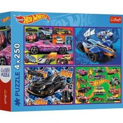 Puzzle Trefl Hot Wheels Racing cars, 4x250 elemente cumpăra în Chișinau. Foto 1