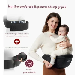 Хипсит-переноска Momcozy Carrier Medium Black купить в Кишиневе. Фото 4