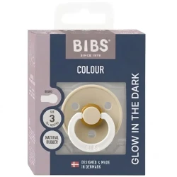 Пустышка круглая латексная Bibs Colour Glow Vanilla Премиальная упаковка, 18-36 мес. купить в Кишиневе. Фото 1