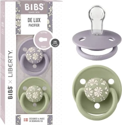 Круглые силиконовые соски Bibs Liberty De Lux Capel & Sage (0-36 мес.), 2 шт. купить в Кишиневе. Фото 2