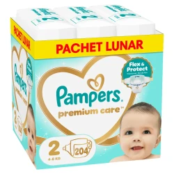 Scutece Pampers Premium Care BOX №2 (4-8 kg), 204 buc. cumpăra în Chișinau. Foto 1