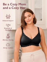 Бюстгальтер для кормления Momcozy Floral Black, размер S купить в Кишиневе. Фото 4