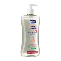 Gel de duș și șampon micelar 2 în 1 Chicco Sensitive, 500 ml cumpăra în Chișinau. Foto 2