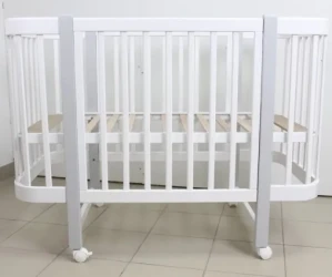 Set Pătuț Kuzya Miya White Grey + Comoda-măsuță de înfășat HappyBaby Pro 800 MDF White cumpăra în Chișinau. Foto 10