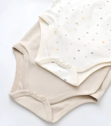 Боди с длинным рукавом BabyCosy Organic Ivory & Beige, 2 шт. (6-9М) купить в Кишиневе. Фото 5