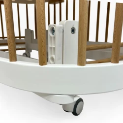 Pătuț pentru copii Eucalyptus Napoli Plus Universal White & Natural cu balansoar cumpăra în Chișinau. Foto 4