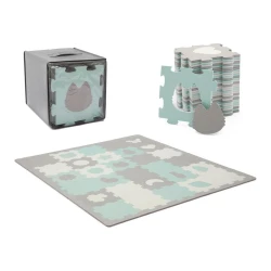 Covoraș-puzzle pentru copii KinderKraft Luno Shapes, 30 piese, mint cumpăra în Chișinau. Foto 2