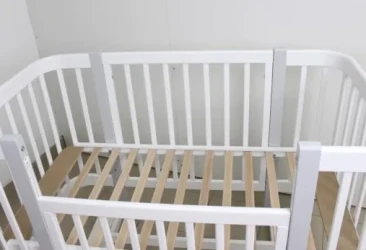 Set Pătuț Kuzya Miya White Grey + Comoda-măsuță de înfășat HappyBaby Pro 800 MDF White cumpăra în Chișinau. Foto 7