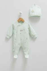 Комбинезон Caramell Flaying Cars Turquoise (6-9М) купить в Кишиневе. Фото 1