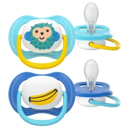 Suzeta ortodontică din silicon Philips Avent Ultra Air Happy Monkey (6-18 luni), 2 buc. cumpăra în Chișinau. Foto 1