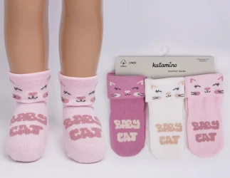 Носочки Katamino Baby Cat, 3 шт. (0-6М) купить в Кишиневе. Фото 2