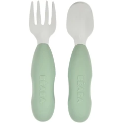 Набор ложечки и вилочки Beaba Inox Sage Green купить в Кишиневе