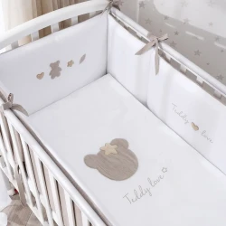 Lenjerie de patut Perina Teddy love Bej (6 piese), 120x60 cm cumpăra în Chișinau. Foto 4