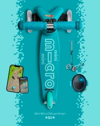 Самокат Micro Mini Deluxe Smart Aqua купить в Кишиневе. Фото 4
