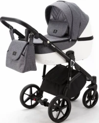 Carucior 2/1 Adamex Bibione Grey - White cumpăra în Chișinau