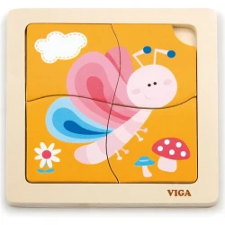 Puzzle din lemn Viga Fluturaș, 4 elemente cumpăra în Chișinau. Foto 2
