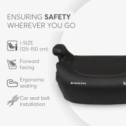 Inaltator auto-buster 125-150 cm (i-Size) KikkaBoo i-Go 2 Black cumpăra în Chișinau. Foto 6