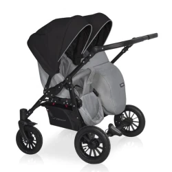 Коляска для двойни 2 в 1 Riko Saxo Grey Fox купить в Кишиневе. Фото 2