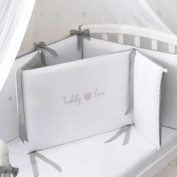 Комплект в кроватку Perina Teddy love Серо-Оливковый (6 предметов), 120x60 см купить в Кишиневе. Фото 2