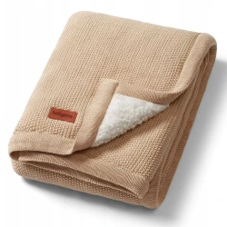 Одеяльце BabyOno Cotton & Fleecing Lining Beige, 75×100 см купить в Кишиневе. Фото 1