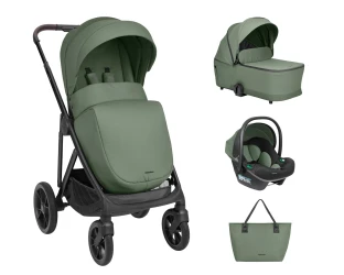 Коляска 3 в 1 Kikkaboo Chiara 2027 Army Green купить в Кишиневе. Фото 4