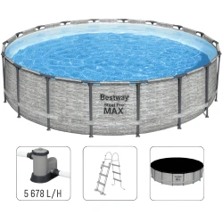 Бассейн для детей Bestway Steel Pro Max + фильтрующий насос 5678 л/ч, 19480 литров купить в Кишиневе. Фото 1