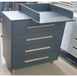 Комод-пеленальный столик Eucalyptus Napoli90 (4 ящиков) PAL Graphite купить в Кишиневе. Фото 2