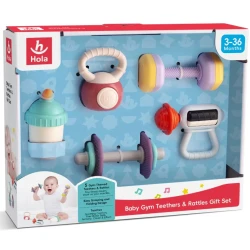Погремушки-прорезыватели для зубов Hola Toys Baby Gym, 5 шт. купить в Кишиневе. Фото 3