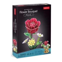 Puzzle 3D Cubic Fun Flower Bouquet Buchet de flori cu trandafir, 120 elemente cumpăra în Chișinau. Foto 3