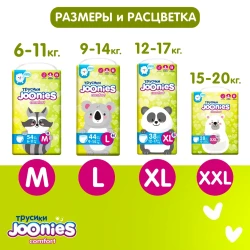 Подгузники-трусики Joonies Comfort M, (6-11 кг), 54 шт. купить в Кишиневе. Фото 2